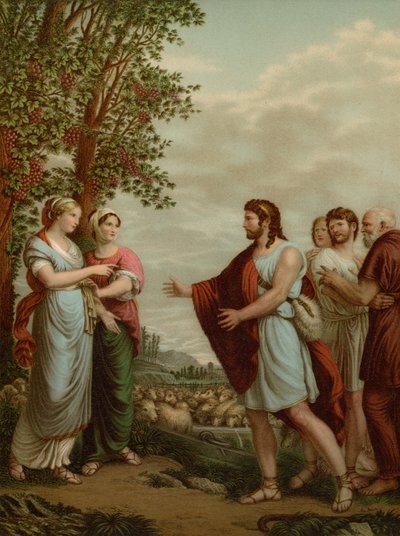 Jacob met Lea en Rachel door after Andrea Appiani the Elder