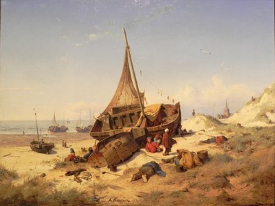 Eb, Scheveningen door Andreas Achenbach