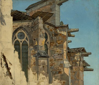 Duits: De Altenberger Dom (Studie) door Andreas Achenbach