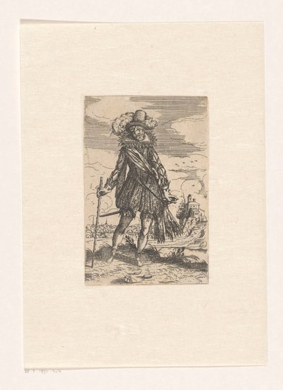 Spaans edelman in een landschap door Andreas Bretschneider