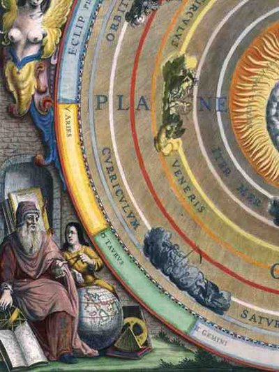 Een Astronoom (detail) uit een kaart van de planeten, uit 