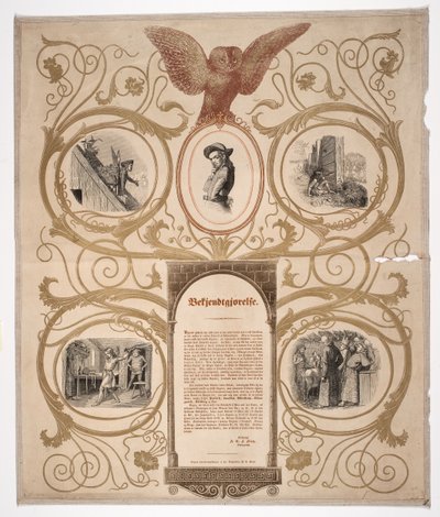 Boekhandelposter voor Uglspils geschiedenis door Andreas Flinch