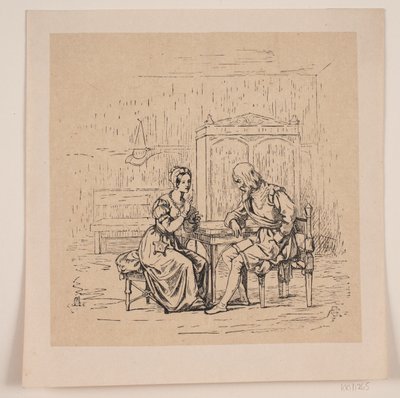 Illustratie voor Niels Ebbesens lied door Andreas Flinch