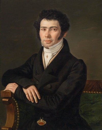Portret van Gaspari Spontini (1774-1851), operacomponist en Generalmusikdirektor in Berlijn door Andreas Hall
