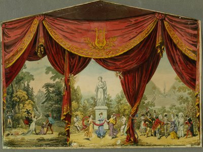 Schets voor het gordijn voor het Keizerlijk Theater in Sint-Petersburg door Andreas Leonhard Roller