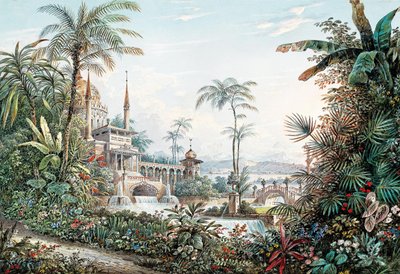 Decorontwerp voor de opera De Ontvoering uit het Serail van Wolfgang Amadeus Mozart door Andreas Leonhard Roller