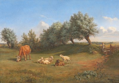 Een weiland door Andreas Peter Madsen