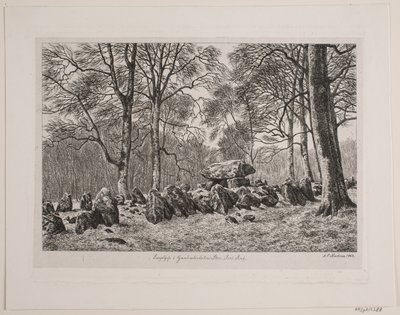 Langdysse bij Gunderslevholm bos door Andreas Peter Madsen
