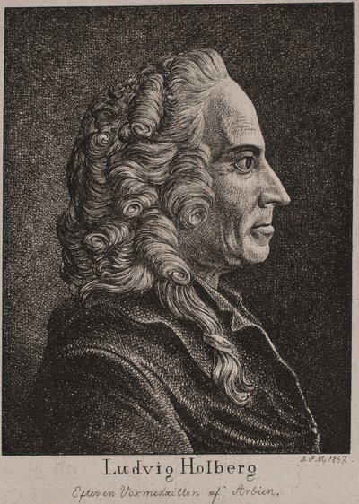 Ludvig Holberg door Andreas Peter Madsen