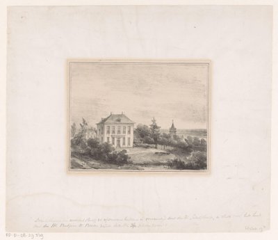 Huis van meneer Rutgers te Beek door Andreas Schelfhout