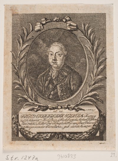 Hertog Frederik Hendrik Willem van Lyksburg door Andreas Støttrup