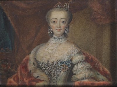 Portret van koningin Sophie Magdalene van Christian VI door Andreas Thornborg