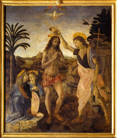 De doop van Christus door Andreea & Vinci Leonardo da (1452 1519) Verrocchio