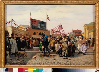 Kermiskramen op de oostelijke markt van Tula (Rusland) door Andrei Andreevich Popov