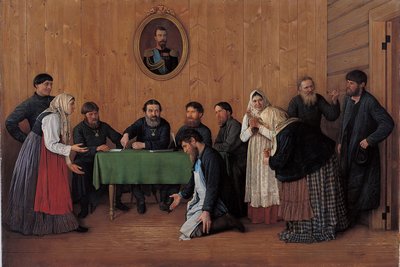De verzoening, 1898 door Andrei Antipovich Rumyantsev