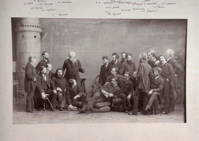 Peredvizhniki De Zwervers, groep Russische kunstenaars, 1888 door Andrei Deniere
