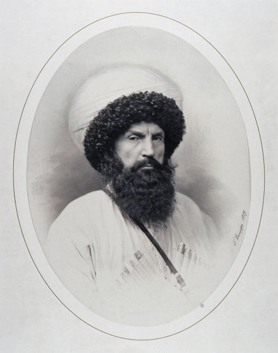 Portret van de Imam Shamil door Andrei Deniere