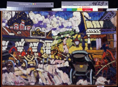 De kermis van Rostov in Rusland door Andrei Ivanovich Dmitriev