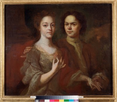 Zelfportret met zijn vrouw door Andrei Matveyev