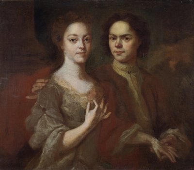 Zelfportret met de vrouw door Andrei Matveyevich Matveyev