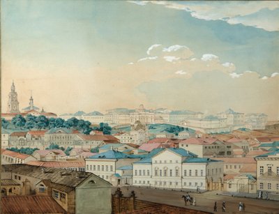 Uitzicht op de Kazan Universiteit vanaf de Bolaq, 1842 door Andrei Nikolayevich Rakovich