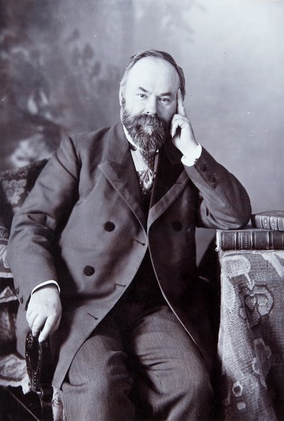 Pyotr Shchukin, Russische kunstverzamelaar, ca. 1890-1900 door Andrei Osipovich Karelin