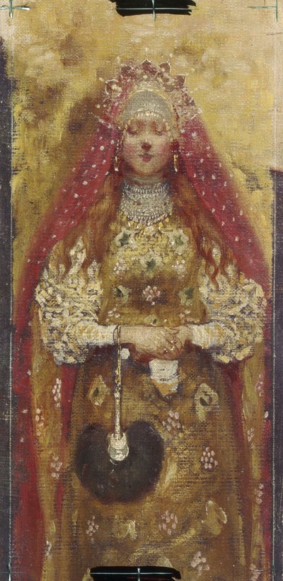 Boyars vrouw (detail), 1899 door Andrei Petrovich Ryabushkin