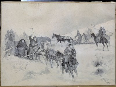 Martha Boretskaya door Andrei Petrovich Ryabushkin