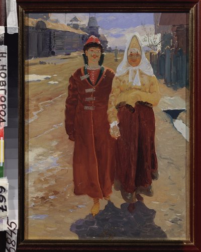 Bezoek uitgaan door Andrei Petrovich Ryabushkin