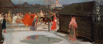 De huwelijksstoet door Andrei Petrovitch Rjabuschkin