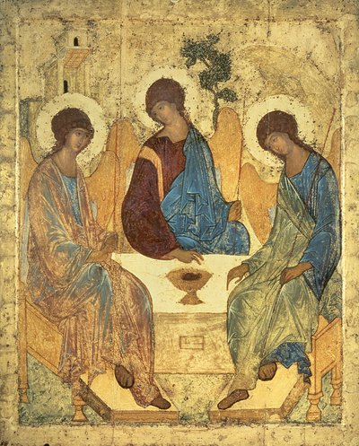 De Heilige Drie-eenheid, 1420s door Andrei Rublev