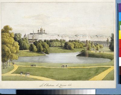 Het Catharinapaleis in Tsarskoye Selo door Andrei Yefimovich Martynov