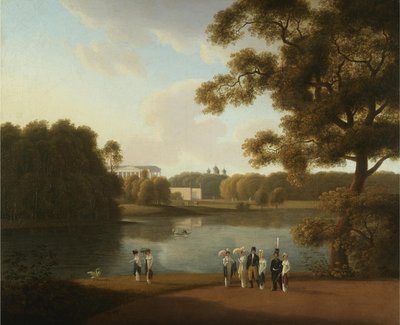 Uitzicht op de Cameron Gallery in Tsarskoye Selo, 1815 door Andrei Yefimovich Martynov
