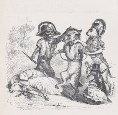 De auteur van deze aanval is een delicate kleine wolf uit Scènes uit het Privéleven, ca. 1837-47 door Andrew Best Leloir