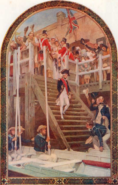 Nelson verlaat Portsmouth, 18 mei door Andrew Carrick (after) Gow
