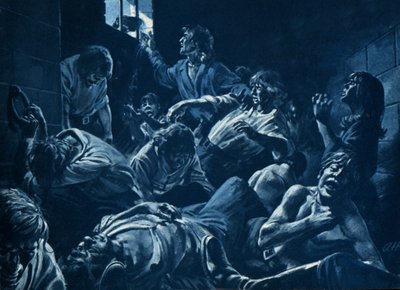 Het zwarte gat van Calcutta (litho) door Andrew Howat