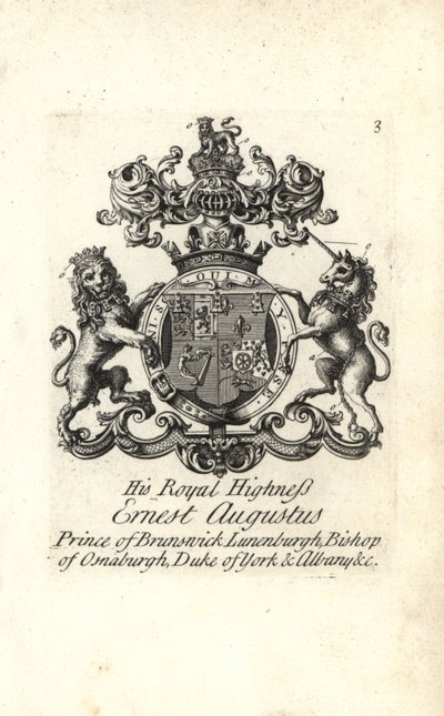 Wapen en wapenrusting van ZKH Ernst Augustus, Prins van Brunswijk Lüneburg, Bisschop van Osnabrück, Hertog van York en Albany door Andrew Johnston