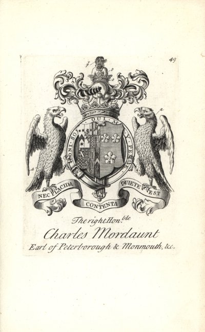 Wapen en wapenrusting van de zeer eerbiedwaardige Charles Mordaunt, 3e graaf van Peterborough en 1e graaf van Monmouth door Andrew Johnston