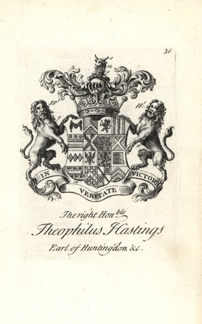 Wapen en wapenrusting van de zeer eerbiedwaardige Theophilus Hastings, 9e Graaf van Huntingdon door Andrew Johnston