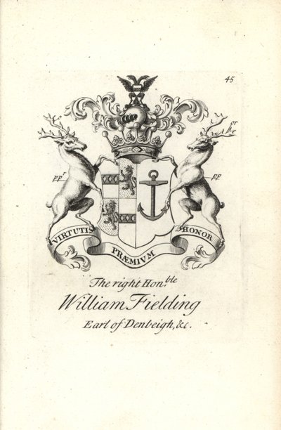 Wapen en wapenrusting van de zeer eerbiedwaardige William Fielding, 5e Graaf van Denbeigh door Andrew Johnston