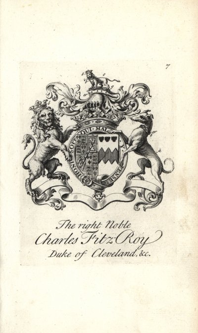 Wapen en wapenrusting van de zeer edele Charles Fitz-Roy, 2e hertog van Cleveland door Andrew Johnston