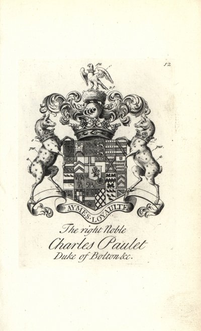 Wapen en wapenrusting van de zeer nobele Charles Powlett, 3e Hertog van Bolton door Andrew Johnston