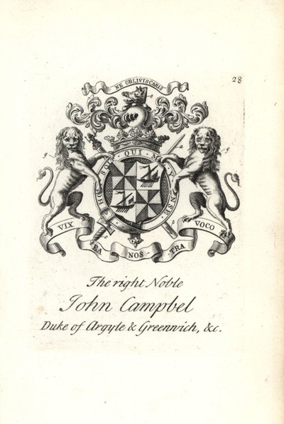 Wapen en wapenrusting van de zeer edele John Campbell, 2e Hertog van Argyll en Greenwich door Andrew Johnston