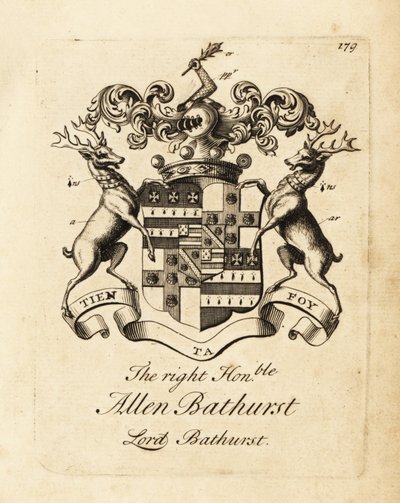 Wapen van de Zeer Eerwaarde Allen Bathurst, Heer Bathurst door Andrew Johnston