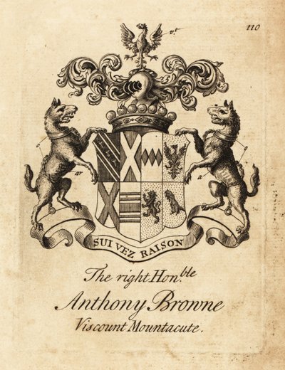 Wapen van de Zeer Eerwaarde Anthony Browne, Burggraaf Mountacute of Burggraaf Montagu door Andrew Johnston