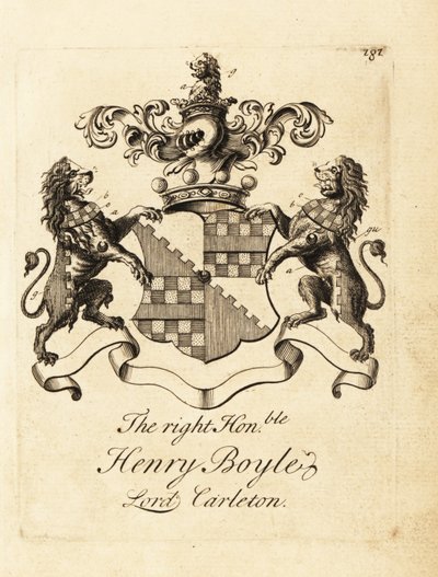 Wapen van de Hooggeachte Henry Boyle, Lord Carleton door Andrew Johnston