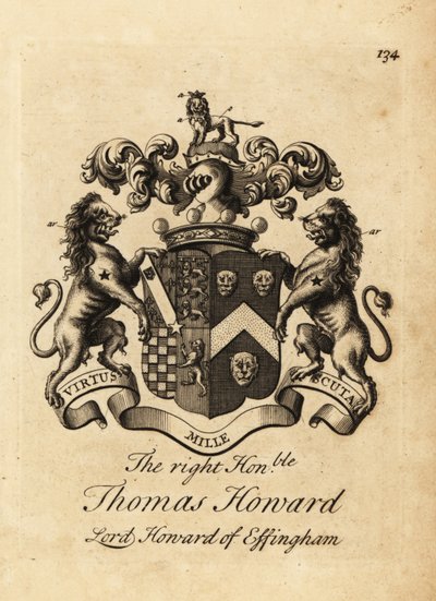 Wapen van de Hooggeachte Thomas Howard, 2e Graaf van Effingham, Lord Howard van Effingham door Andrew Johnston