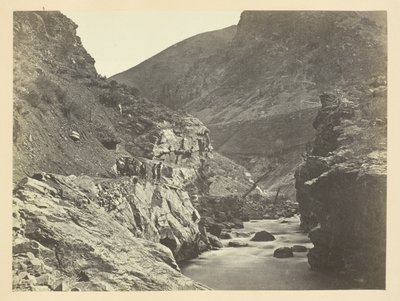 Duivelspoort, (van onderaf) Weber Canon, Wasatch Mountain door Andrew Joseph Russell