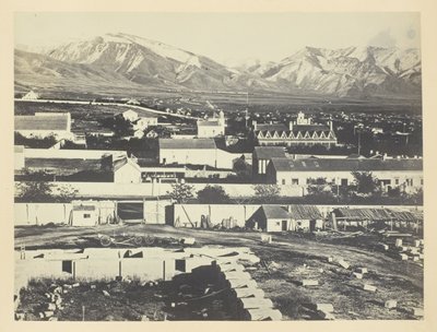 Salt Lake City, Kamp Douglas en Wasatch Mountains op de Achtergrond door Andrew Joseph Russell