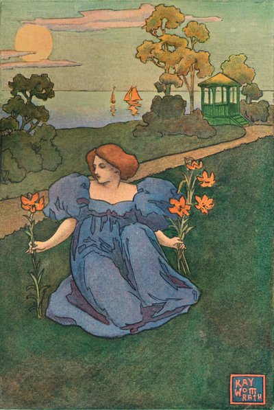 Een decoratief paneel door Kay Womrath, ca. 1899 door Andrew Kay Womrath